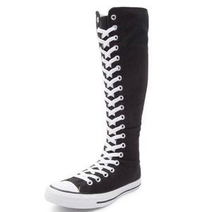 converse knee high lace up sneaker